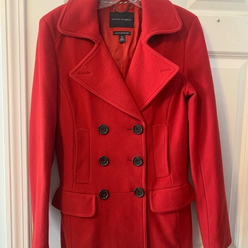 Banana Republic Vibrant Red Jacket - Picture 1 of 4